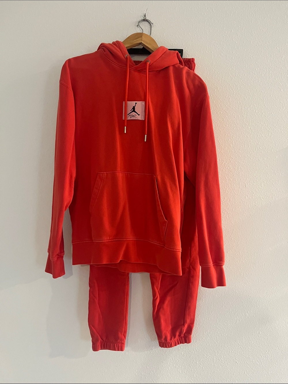 Jordan Red Hoodie and Jogger Tracksuit Set
